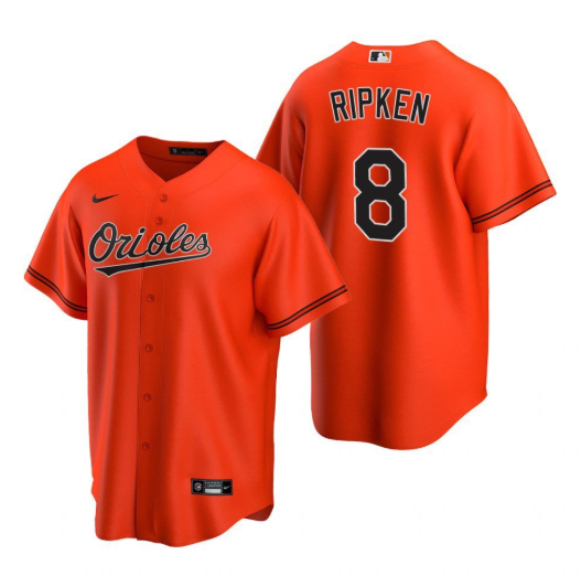 Men's Baltimore Orioles #8 Cal Ripken Jr. Orange Cool Base Stitched Jersey Men's Baltimore Orioles #8 Cal Ripken Jr. Orange Cool Base Stitched Jersey